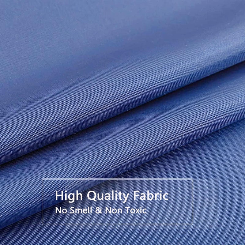LLSCL Blue Fabric Shower Curtain Liner with Bottom Counterweight, Waterproof Hotel Quality, 72 x 72 Machine Washable - Image 5